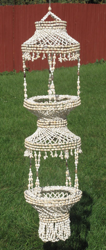 Vtg huge tiered hanging - vtg, 45"